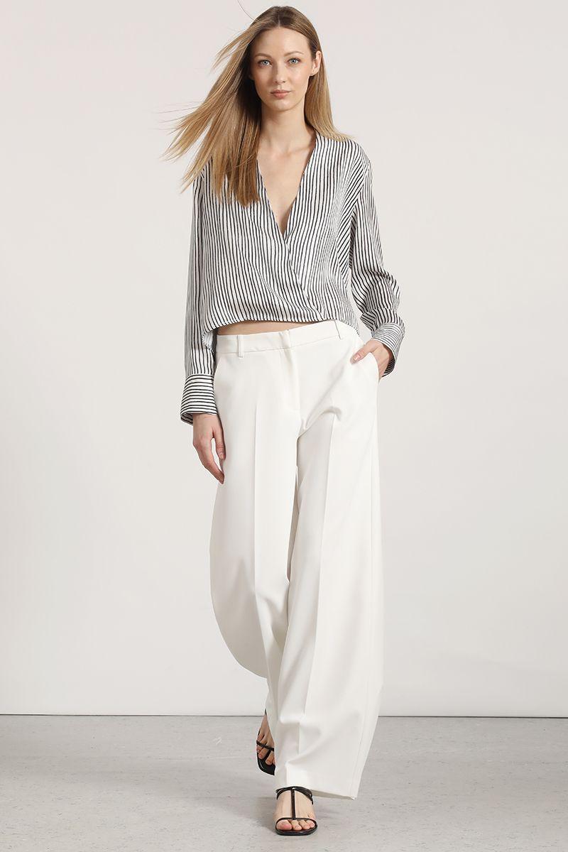 Pantalón ancho Liola mujer crudo-0