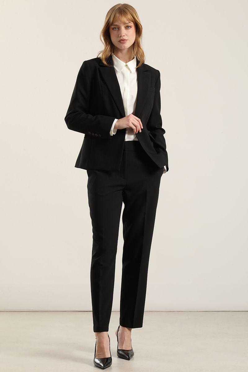 Blazer basico entallado, negro Liola-0