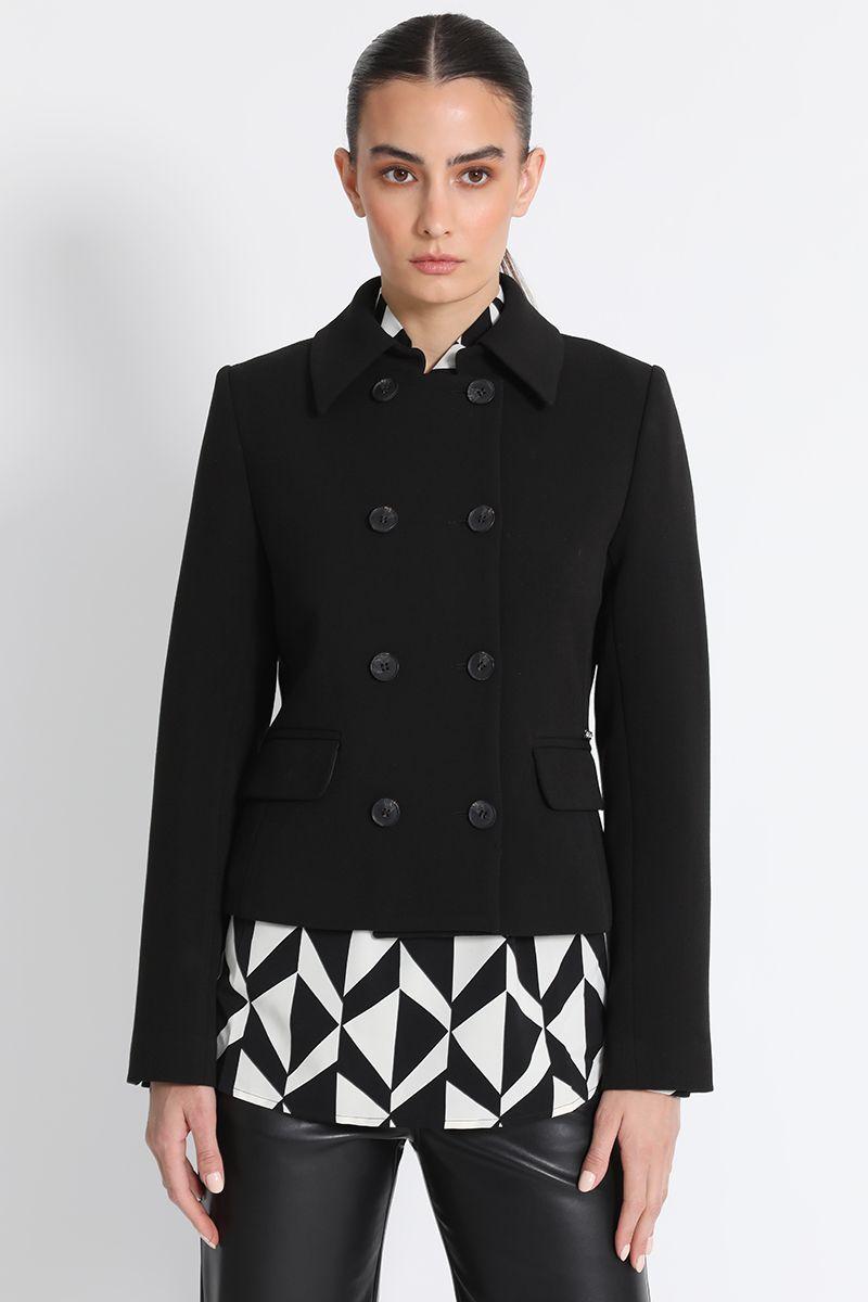 Chaqueta Entallada Corta Negro Liola-0