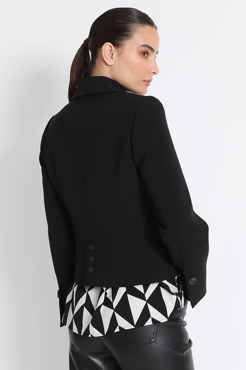 Chaqueta Entallada Corta Negro Liola-3