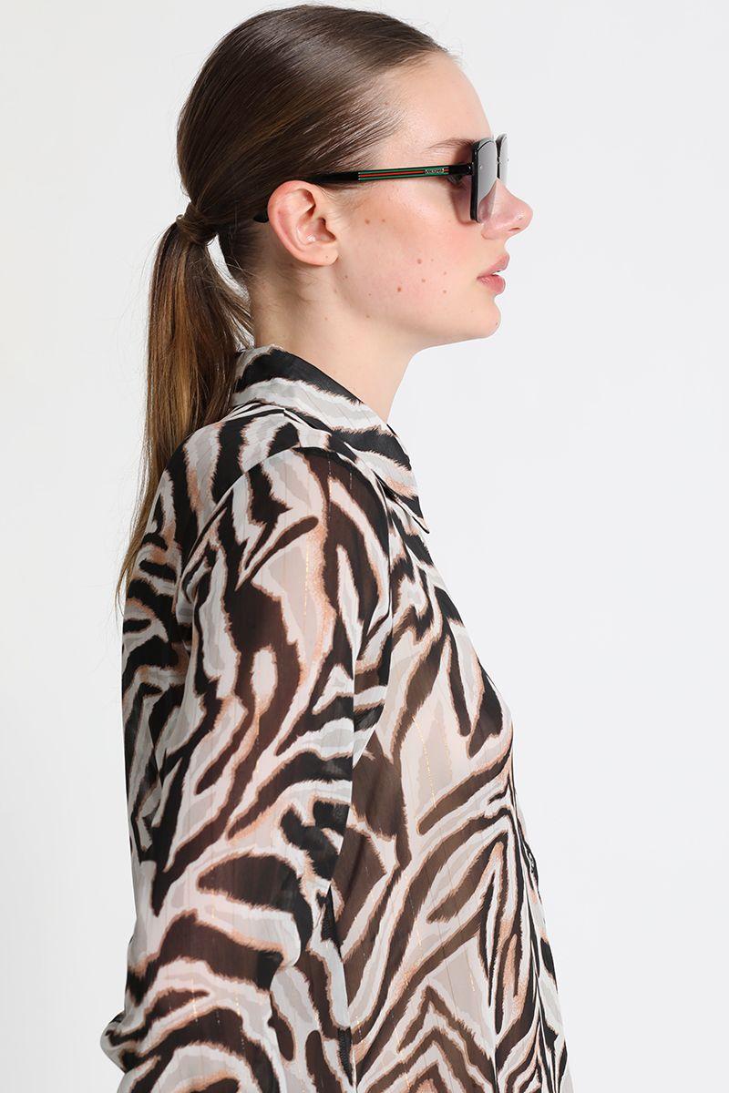 Blusa Camisera Estampada Negro Liola-3