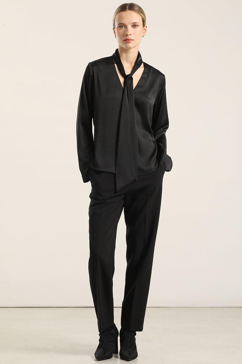 Blusa Satin Lazada, Negro Liola-1