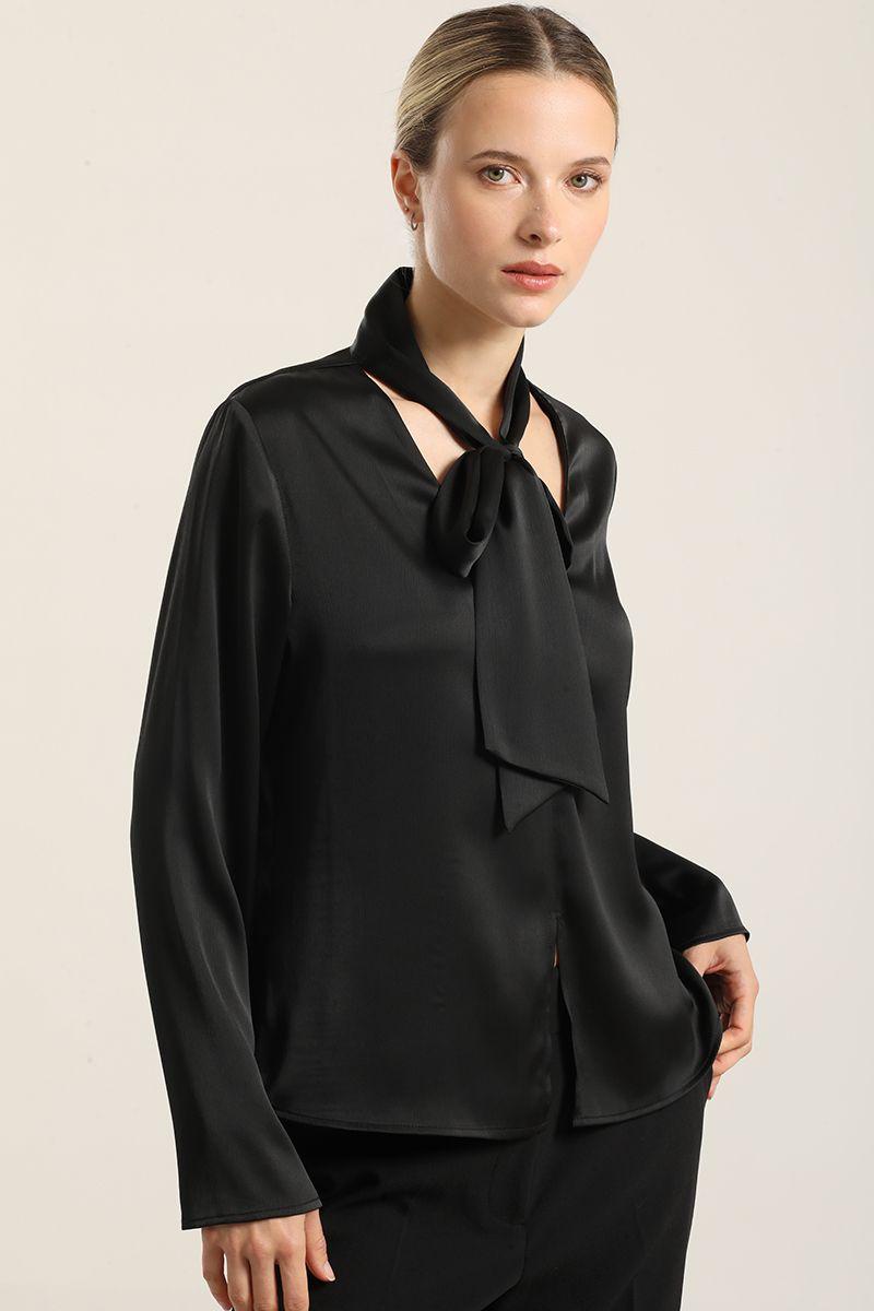 Blusa Satin Lazada, Negro Liola-5