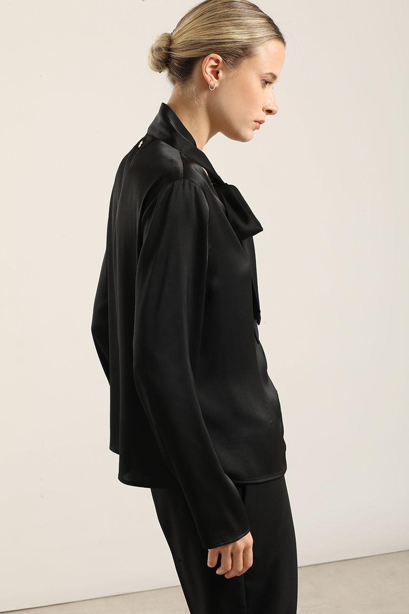 Blusa Satin Lazada, Negro Liola-6