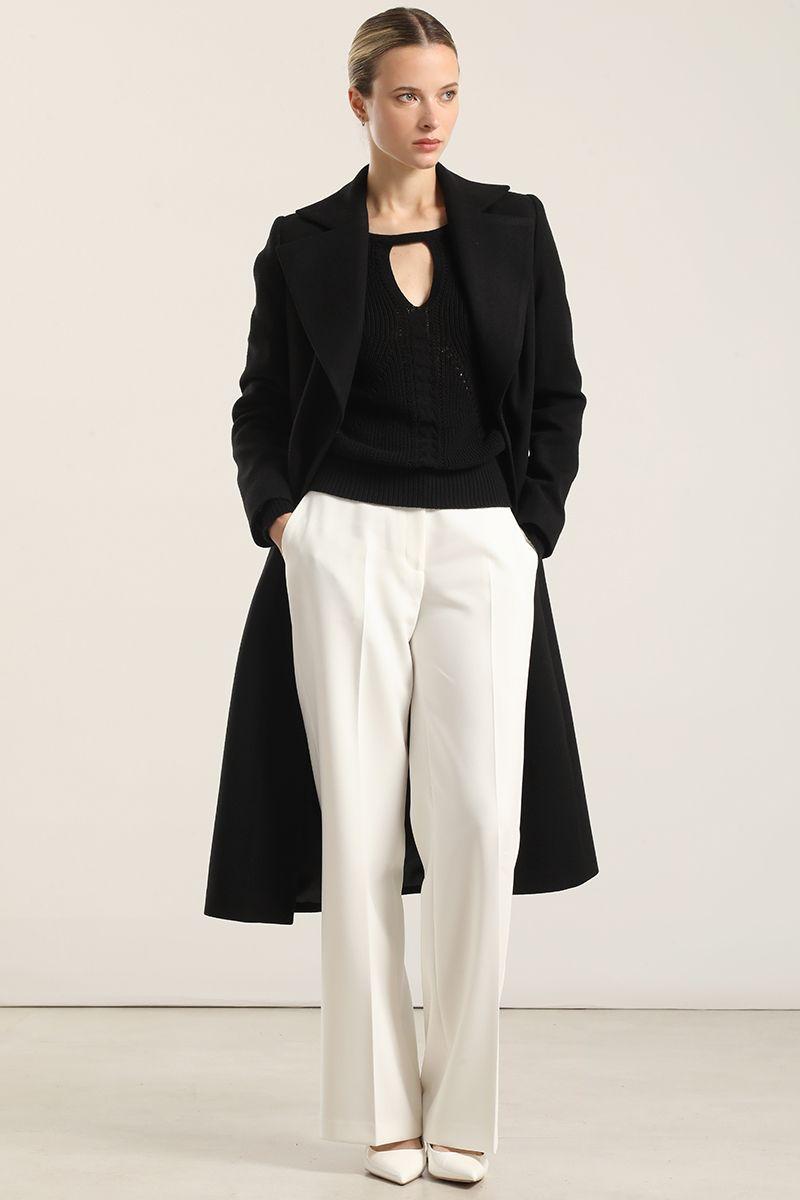 Abrigo Largo Basico, Muflon Negro Liola-4