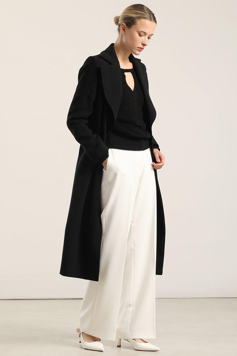 Abrigo Largo Basico, Muflon Negro Liola-5