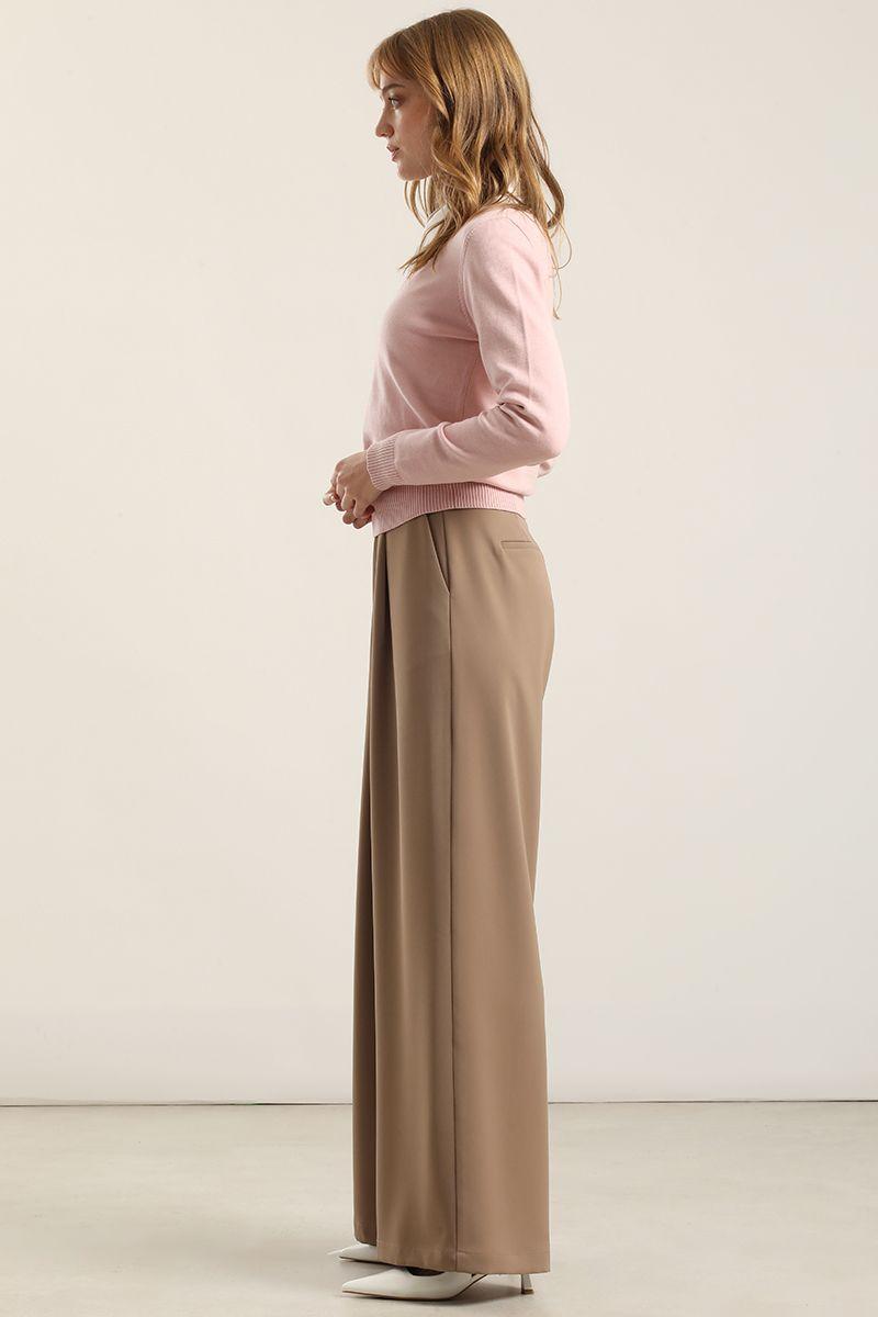 Pantalon Ancho Con Pinza, Topo Liola-2