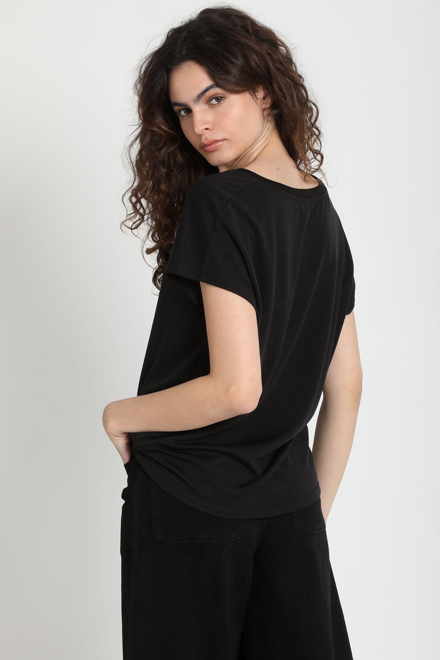 Polera Basica Logo Liola, Negro Liola-3