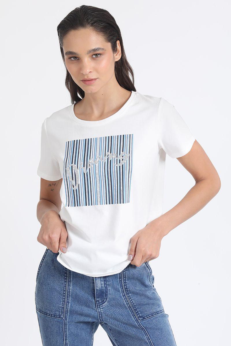 Polera Algodón Dreamy Strass, Crudo Liola-3
