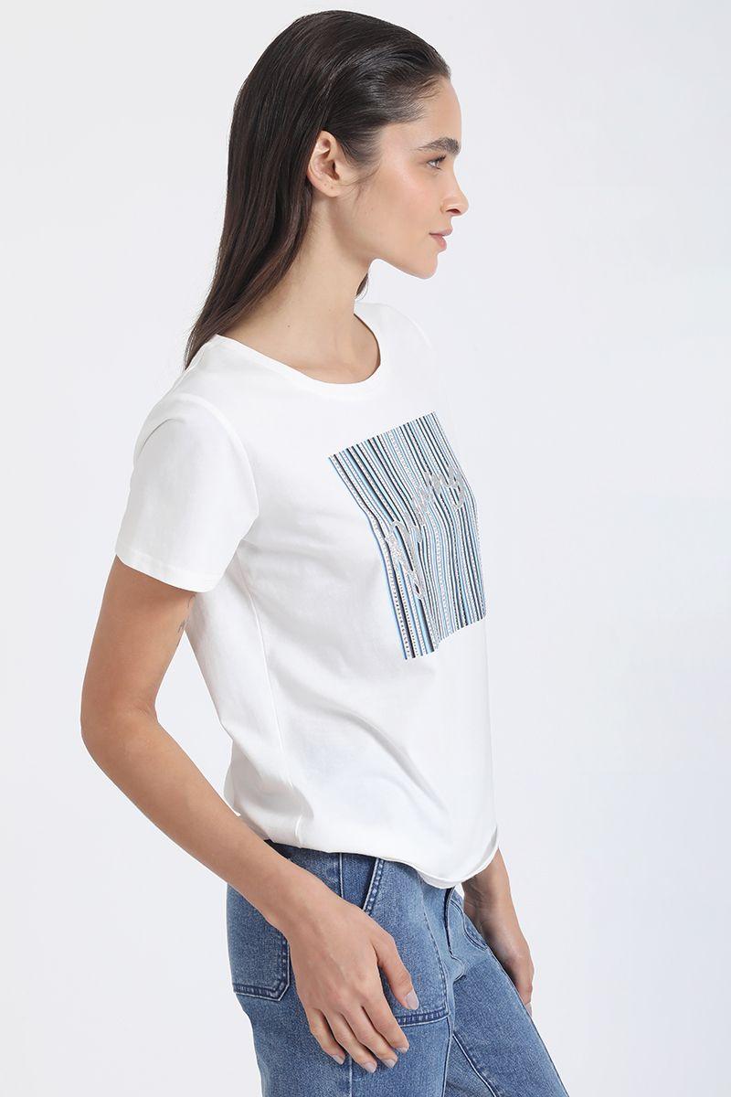 Polera Algodón Dreamy Strass, Crudo Liola-4