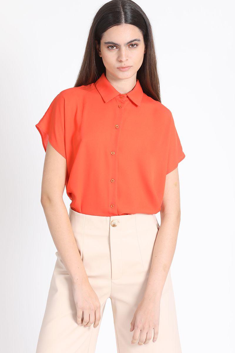 Blusa Amplia Manga Kimono, Naranjo Liola-2