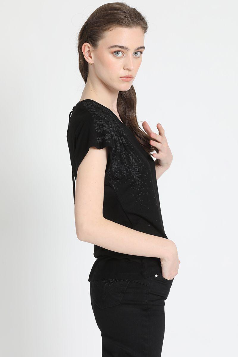 Polera Manga Kimono Negro Liola-3