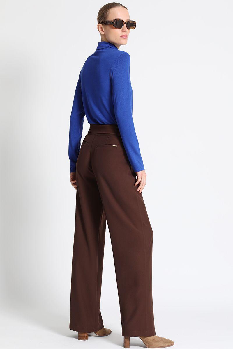 Pantalón Ancho Cafe Liola-1