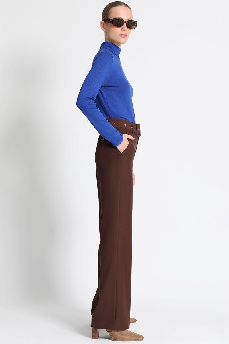 Pantalón Ancho Cafe Liola-2