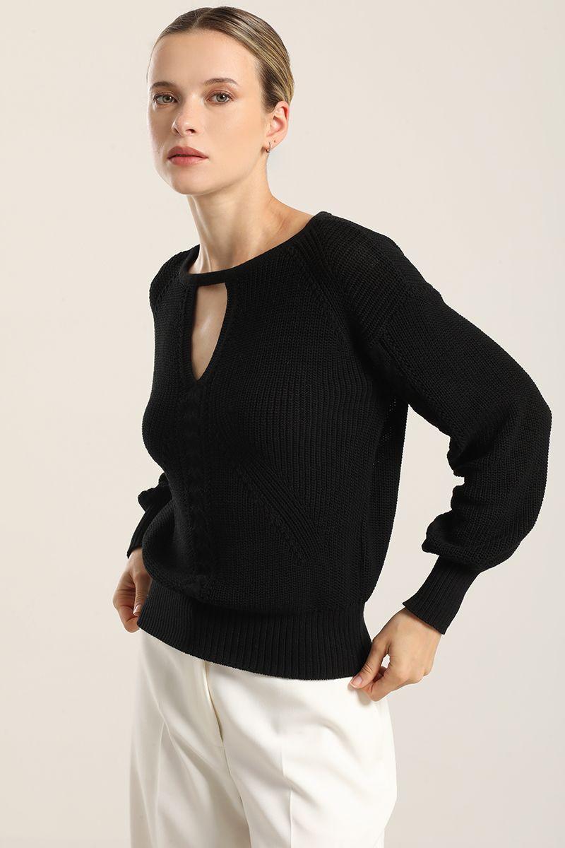 Jersey Punto Fantasia Negro Liola-2