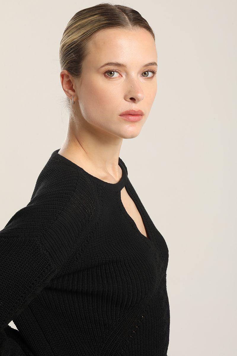 Jersey Punto Fantasia Negro Liola-3