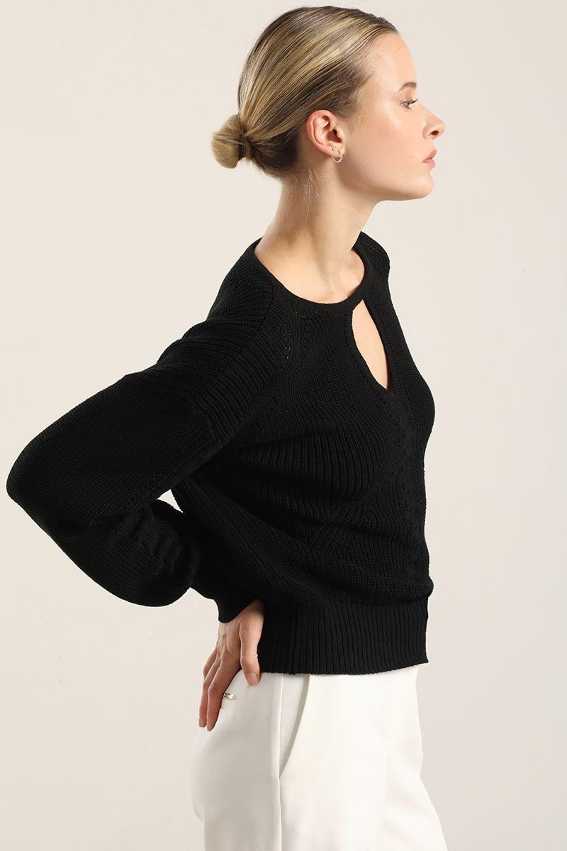 Jersey Punto Fantasia Negro Liola-5