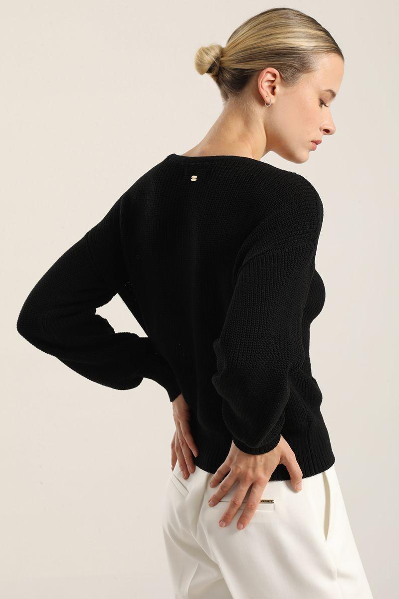 Jersey Punto Fantasia Negro Liola-6