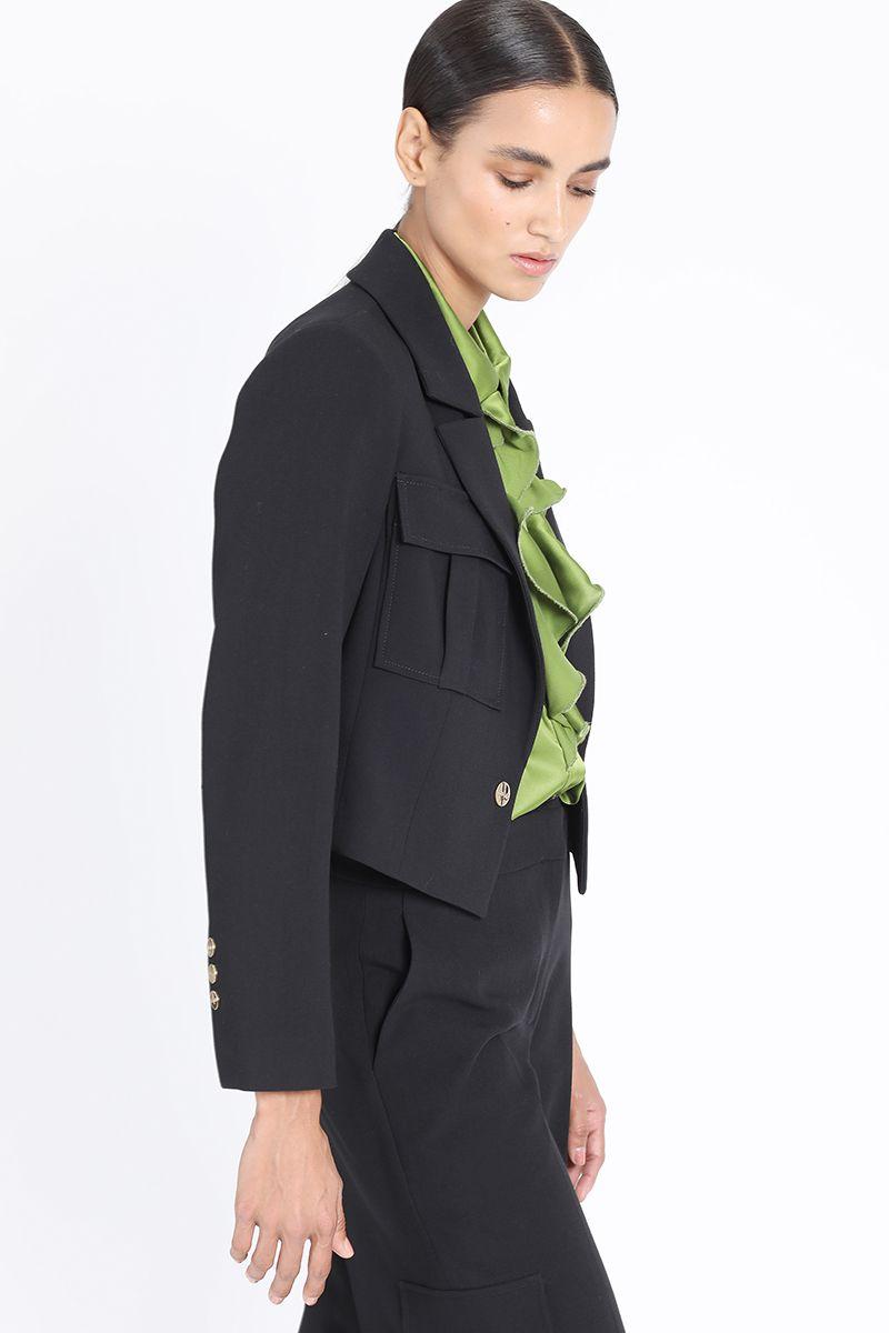 Chaqueta Corta Cargo, Negro Liola-4