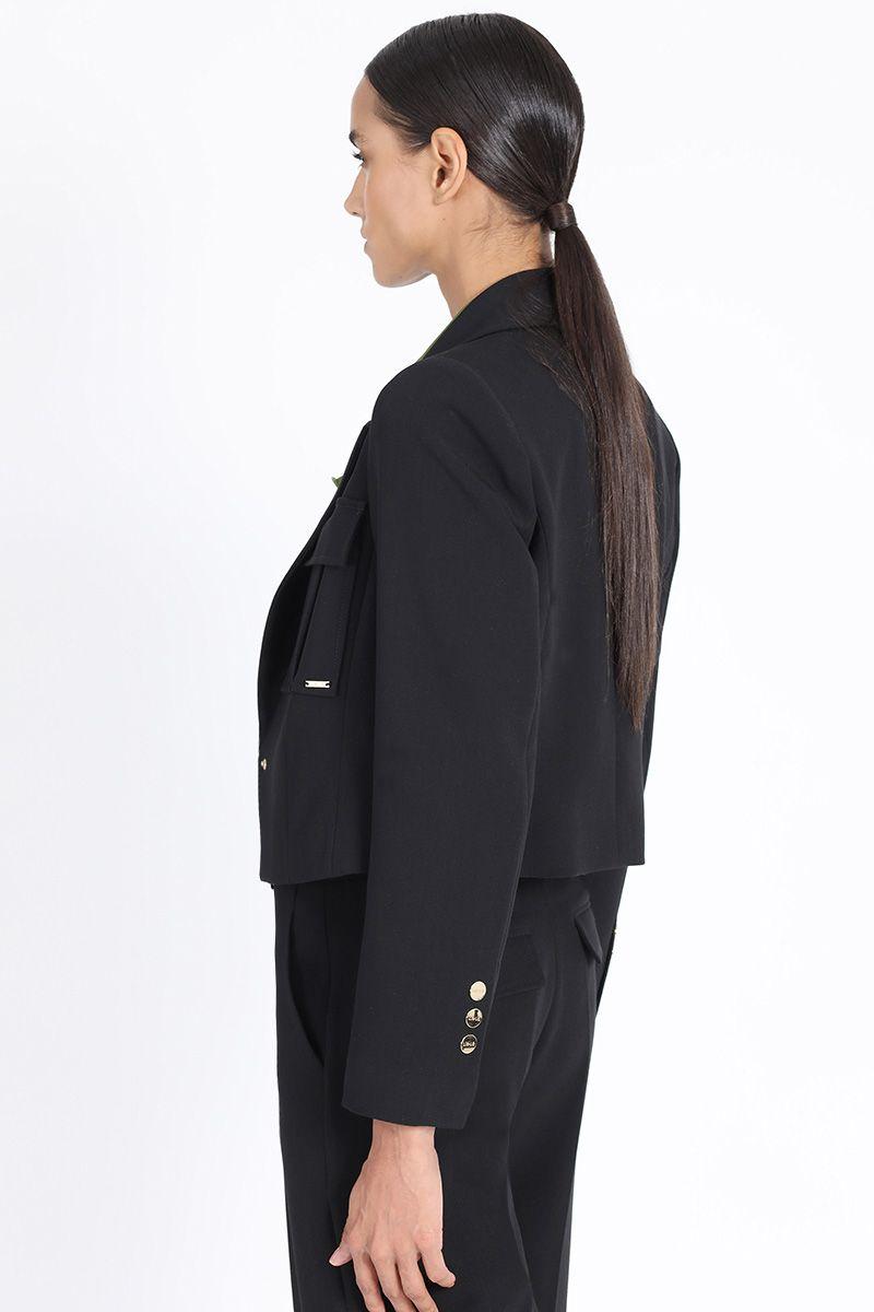 Chaqueta Corta Cargo, Negro Liola-5