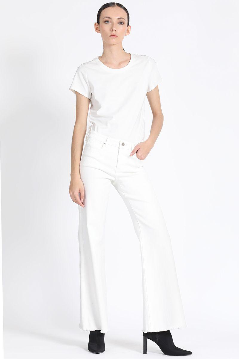 Pantalon Palazzo, Tiro Medio, Crudo Liola-2