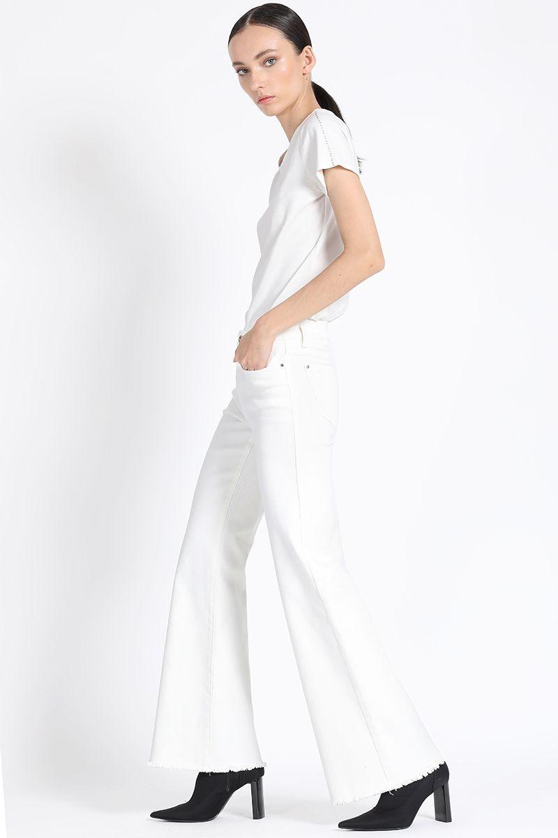 Pantalon Palazzo, Tiro Medio, Crudo Liola-3