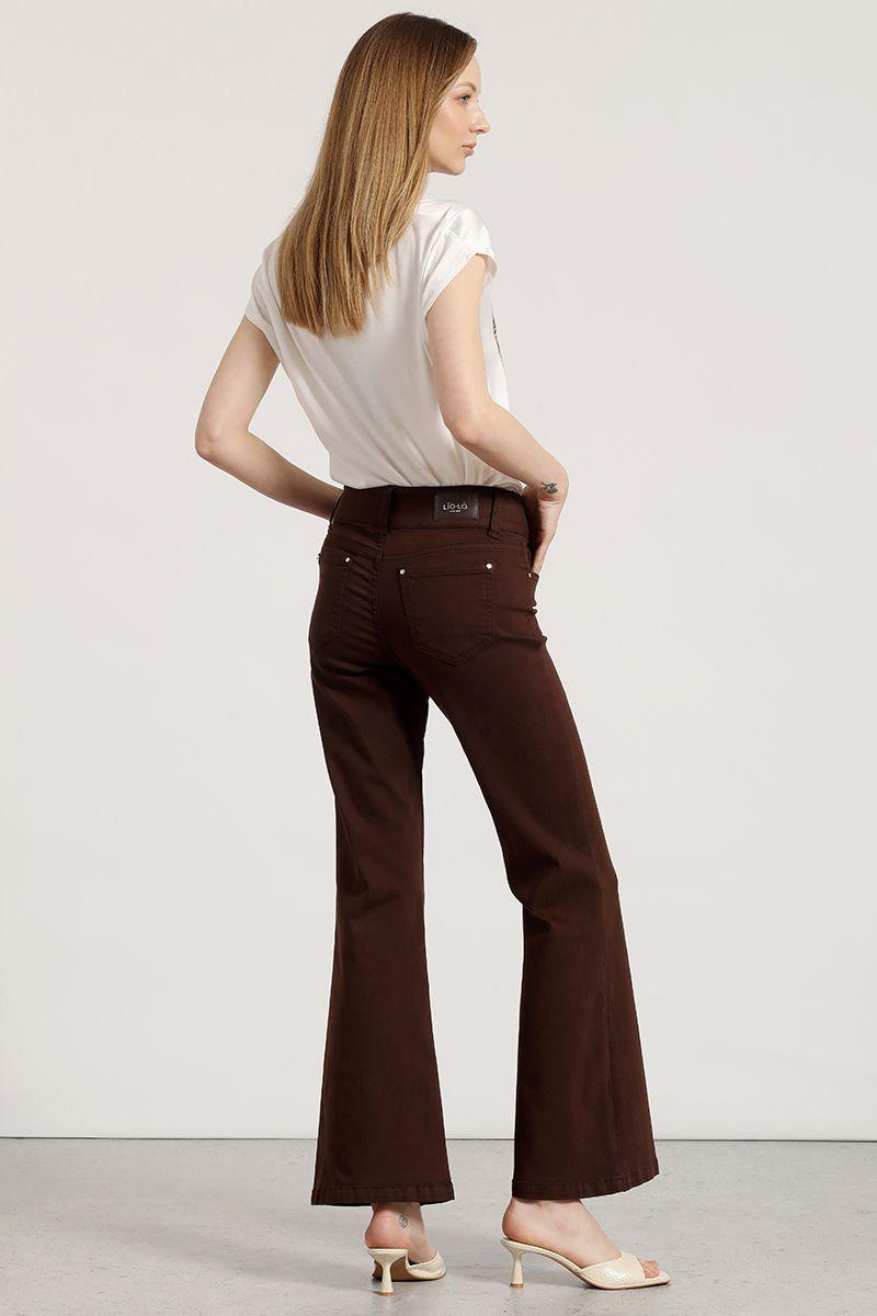 Jeans flare liola mujer chocolate-3