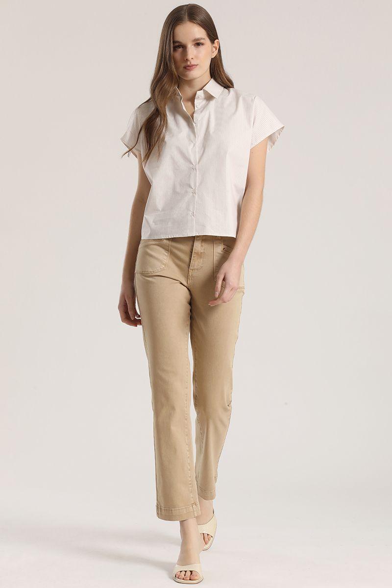 Jeans slim procesado Liola mujer camel-0