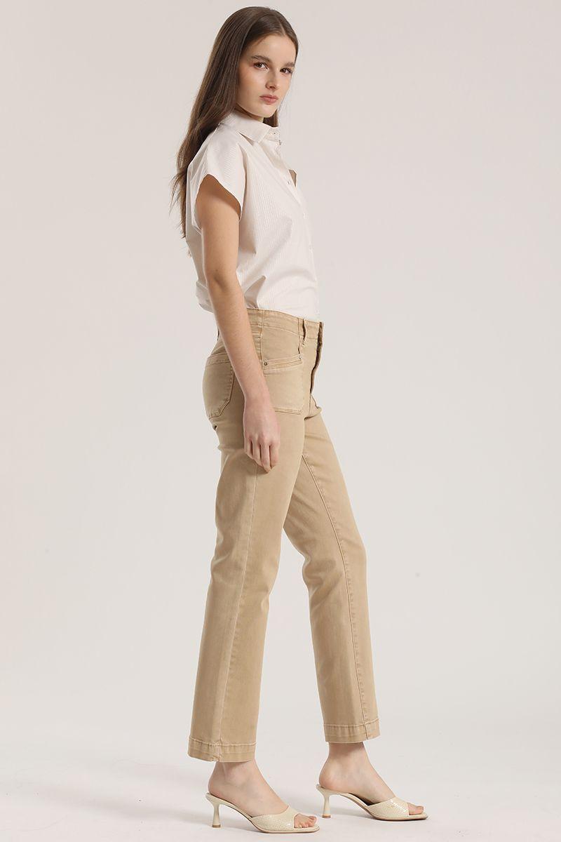 Jeans slim procesado Liola mujer camel-2