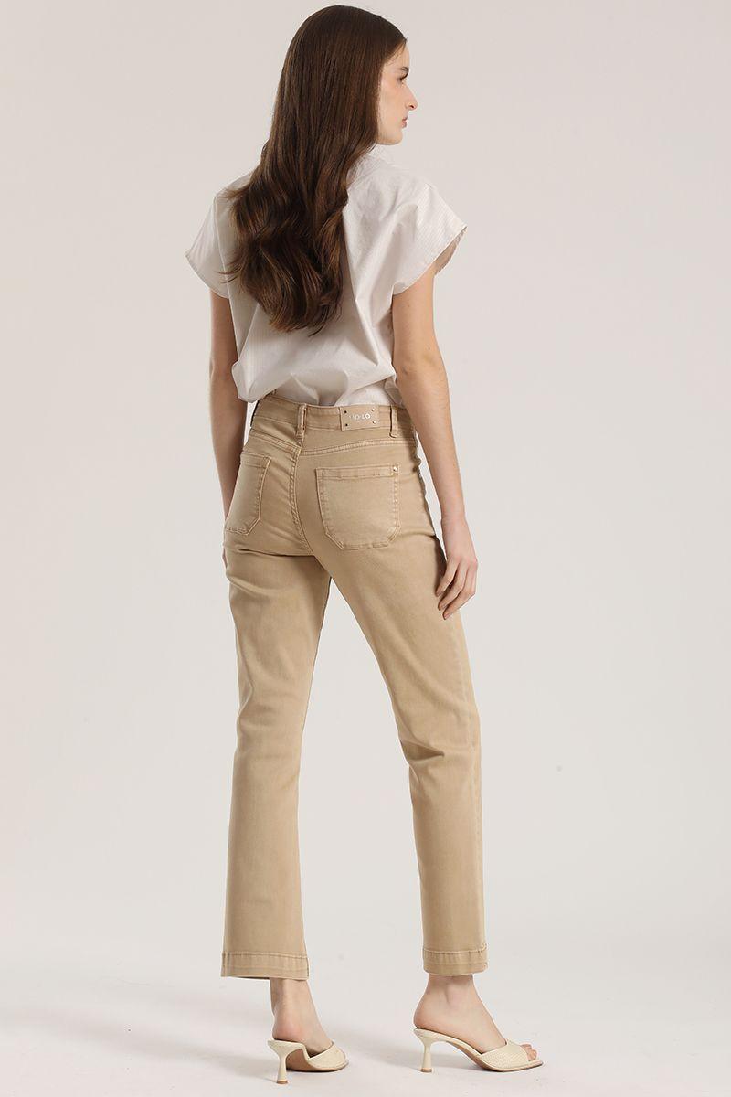 Jeans slim procesado Liola mujer camel-5