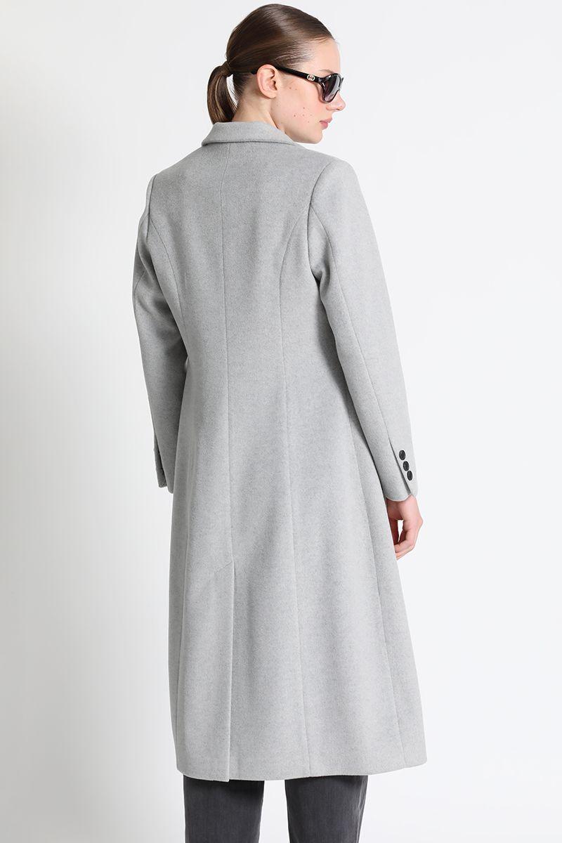 Abrigo Largo Muflón Melange Gris Liola-2
