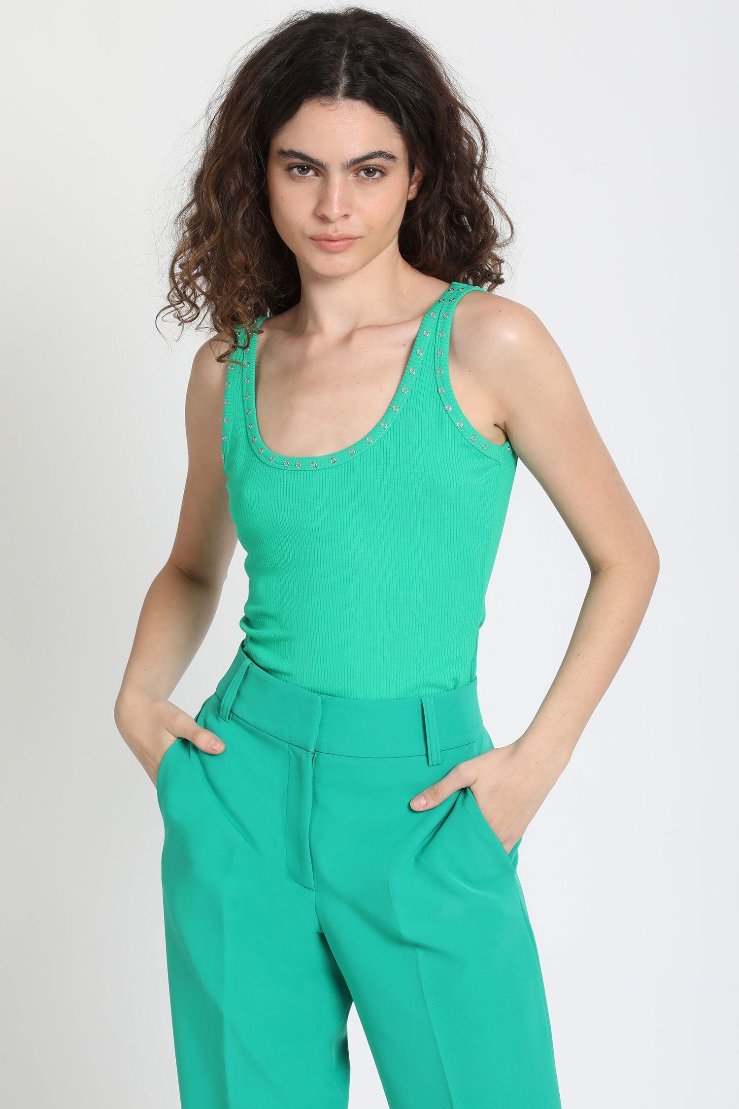 Top Tirantes Con Tachas Verde Liola-0