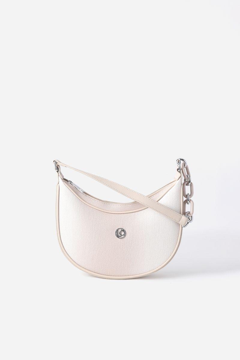 Cartera media luna degrade Liola beige-3