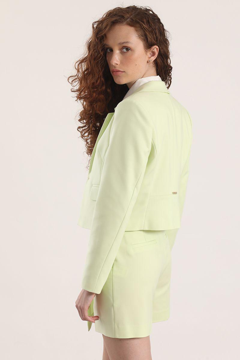 Blazer cropped Liola mujer pistacho-6
