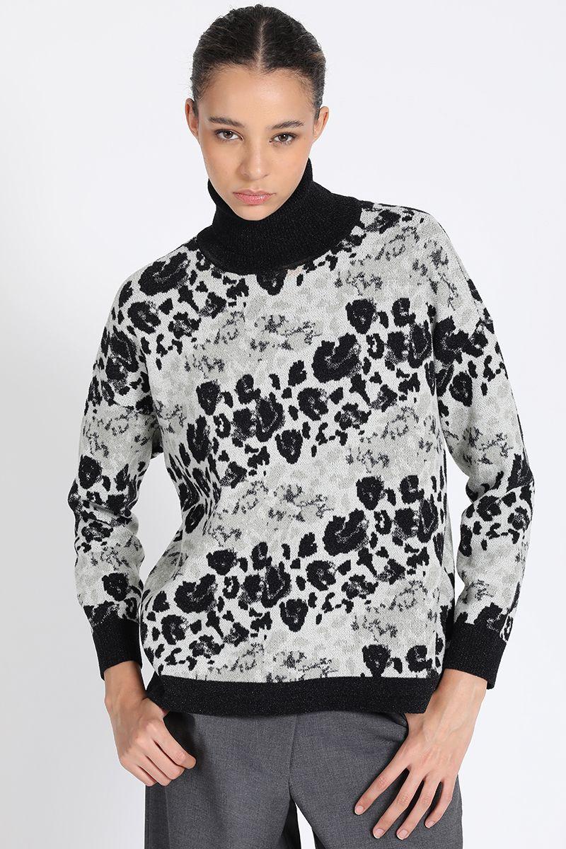 Tejido Punto Fantasia Animal, Negro Liola-0