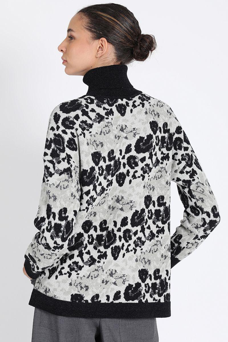 Tejido Punto Fantasia Animal, Negro Liola-2