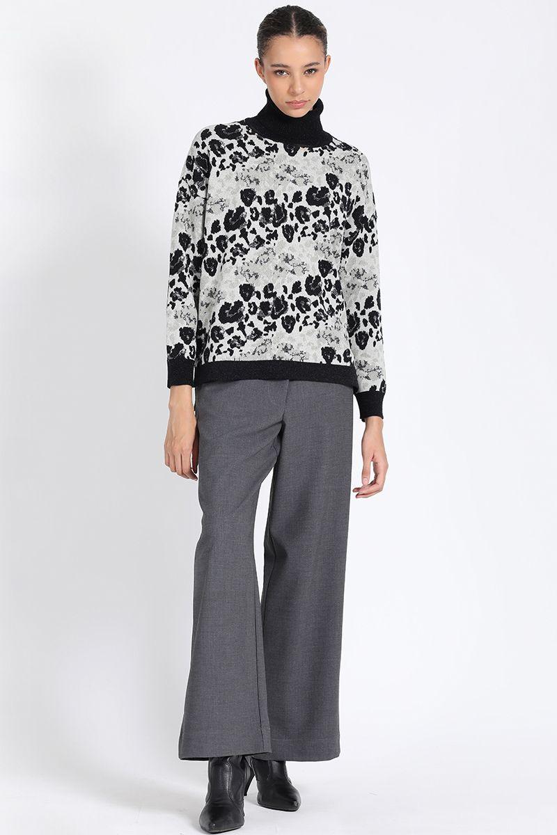 Tejido Punto Fantasia Animal, Negro Liola-3