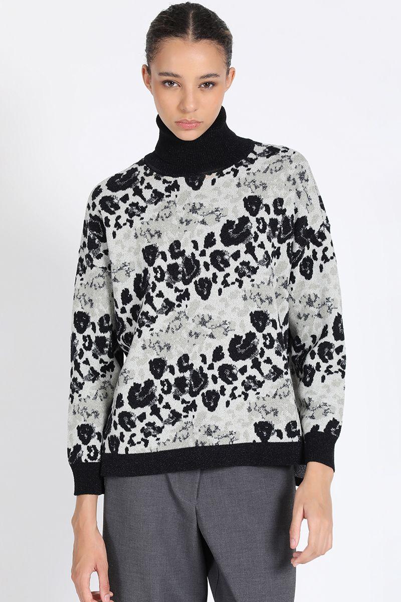 Tejido Punto Fantasia Animal, Negro Liola-5