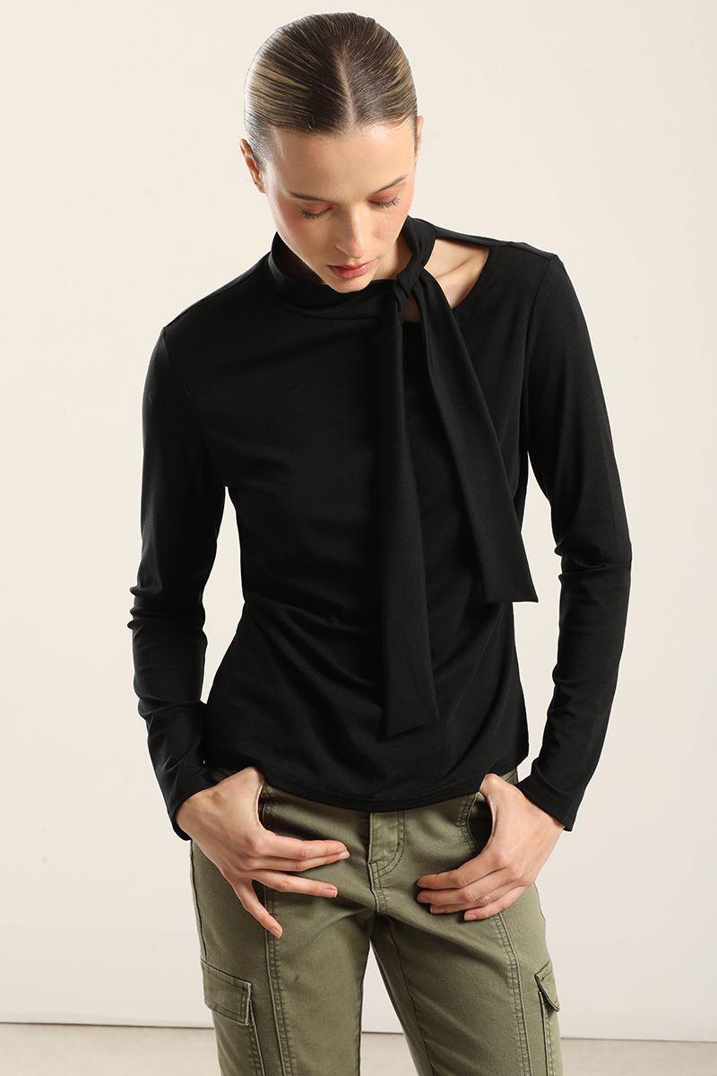 Top Cuello Fantasia Lazada, Negro Liola-5