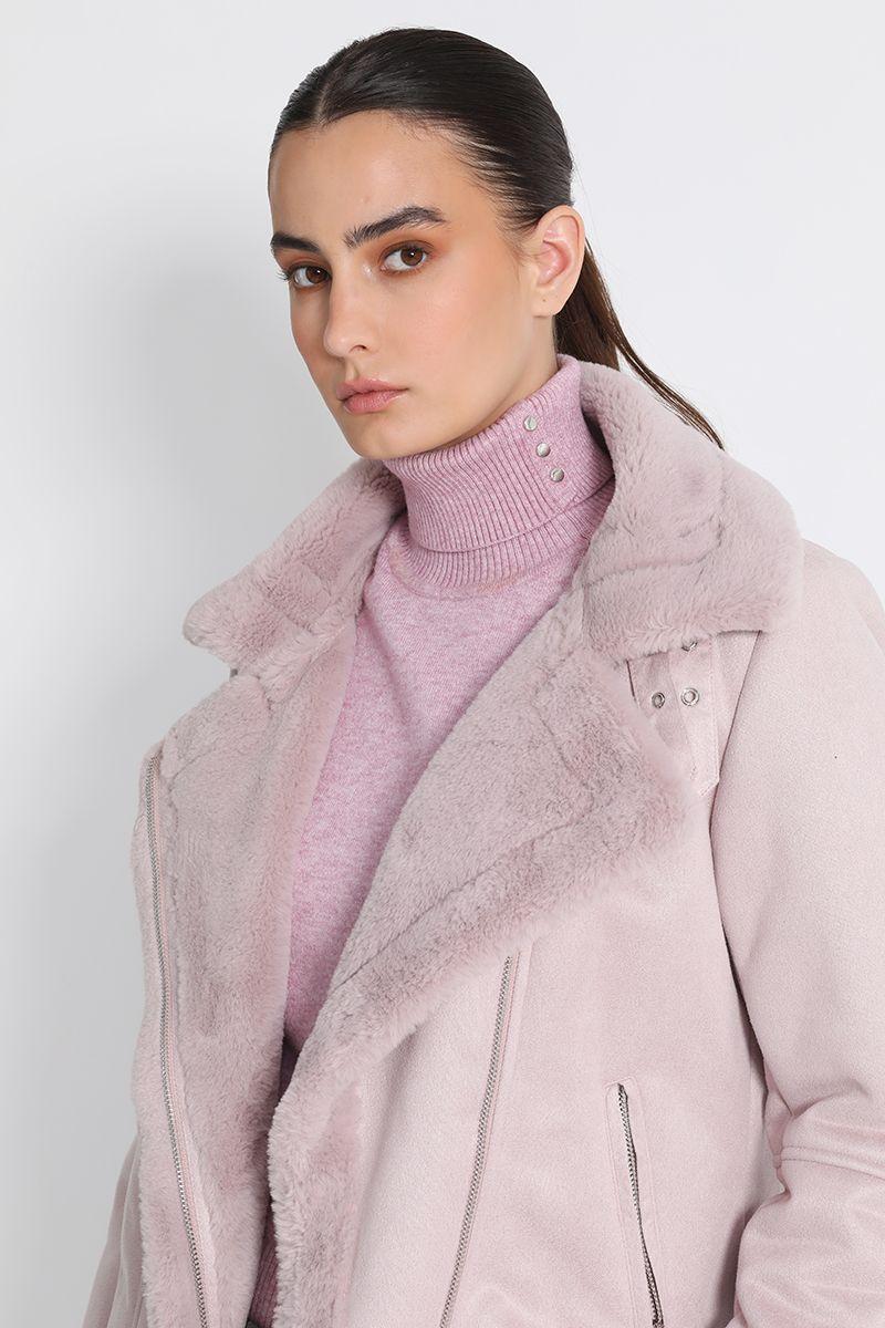 Chaqueta Aviador Rosa Liola-3