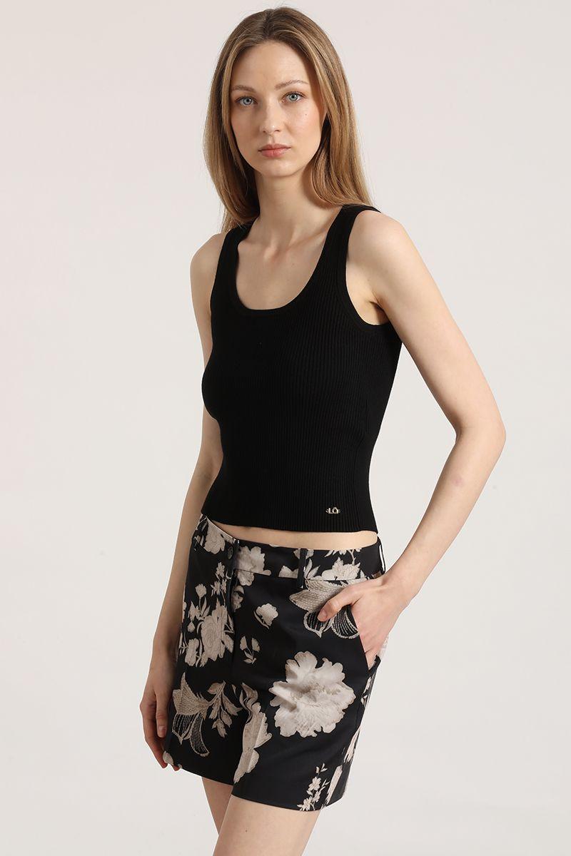 Polera tejida punto liola mujer negro-2