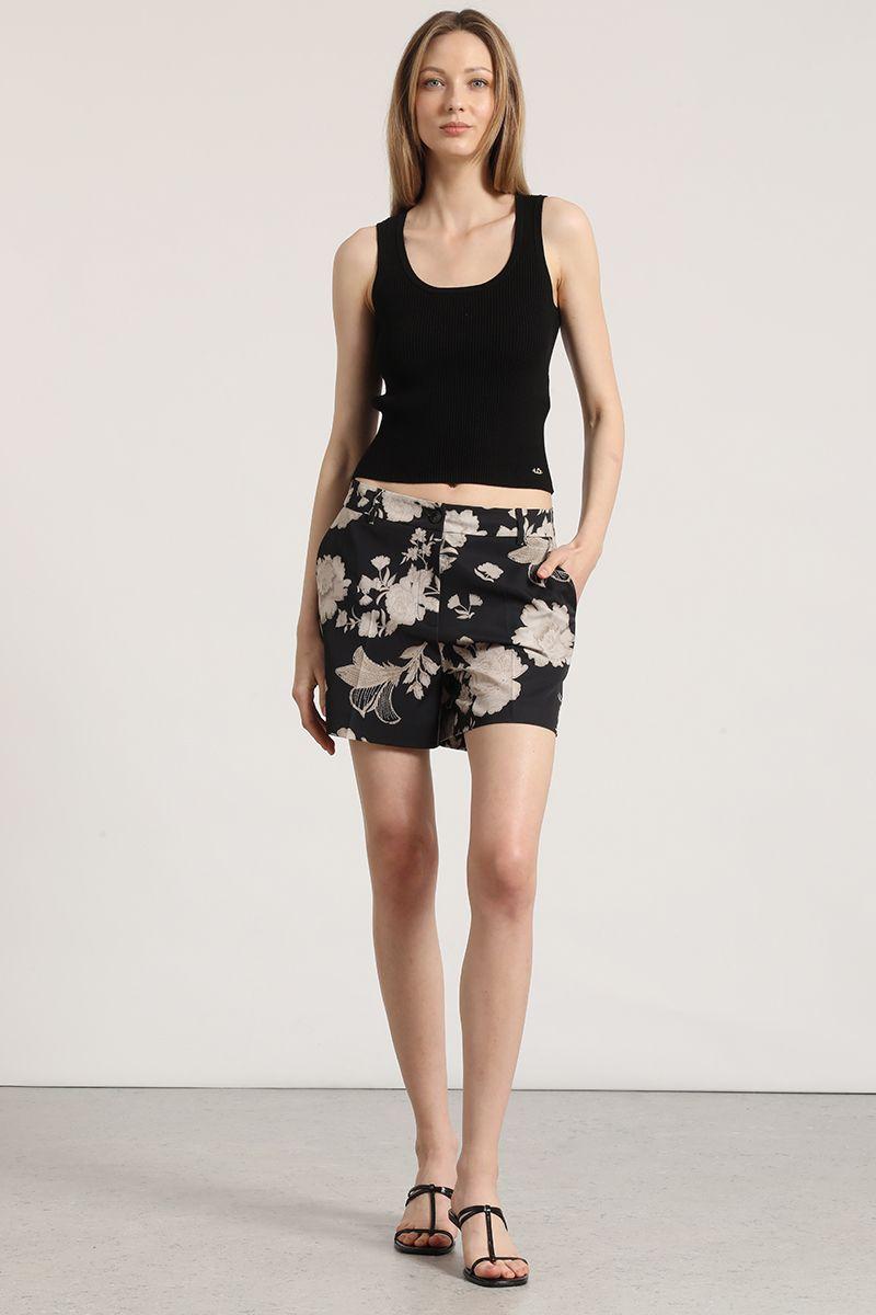 Polera tejida punto liola mujer negro-5