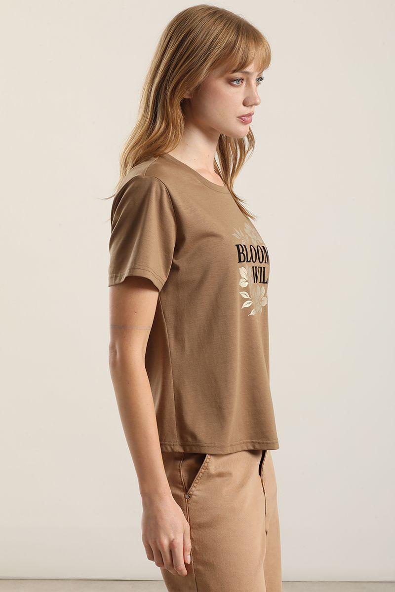Polera Estampado Bloom Wild, Camel Liola-3