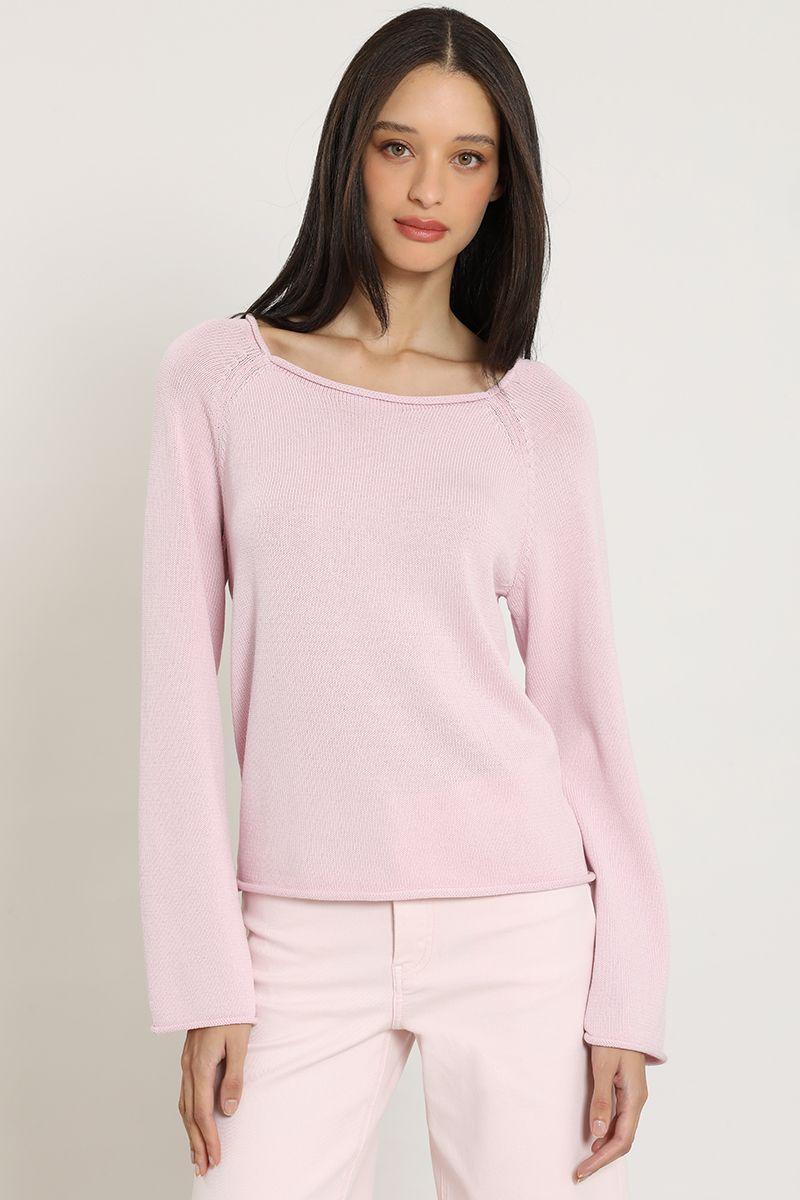 Sweater punto basico, rosa Liola-2