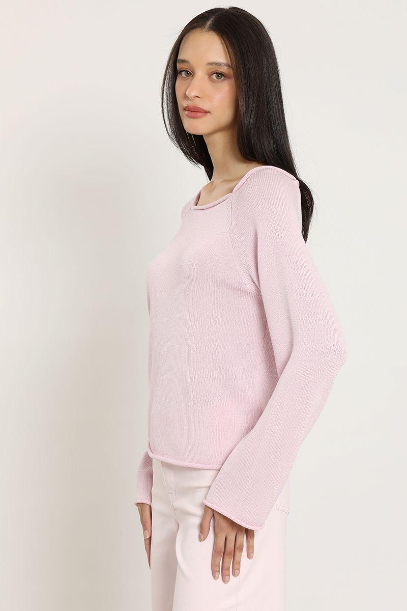 Sweater punto basico, rosa Liola-4