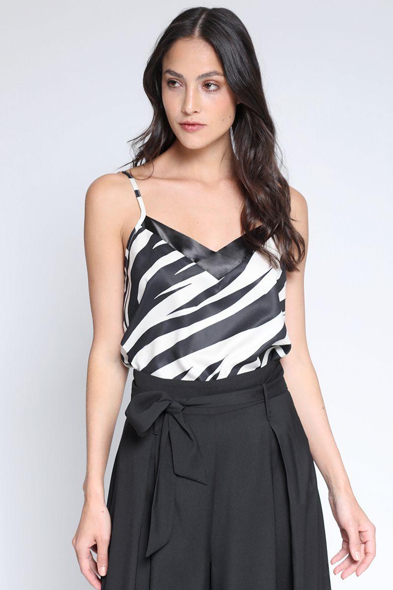 Top Estampado Animal, Negro Liola-0