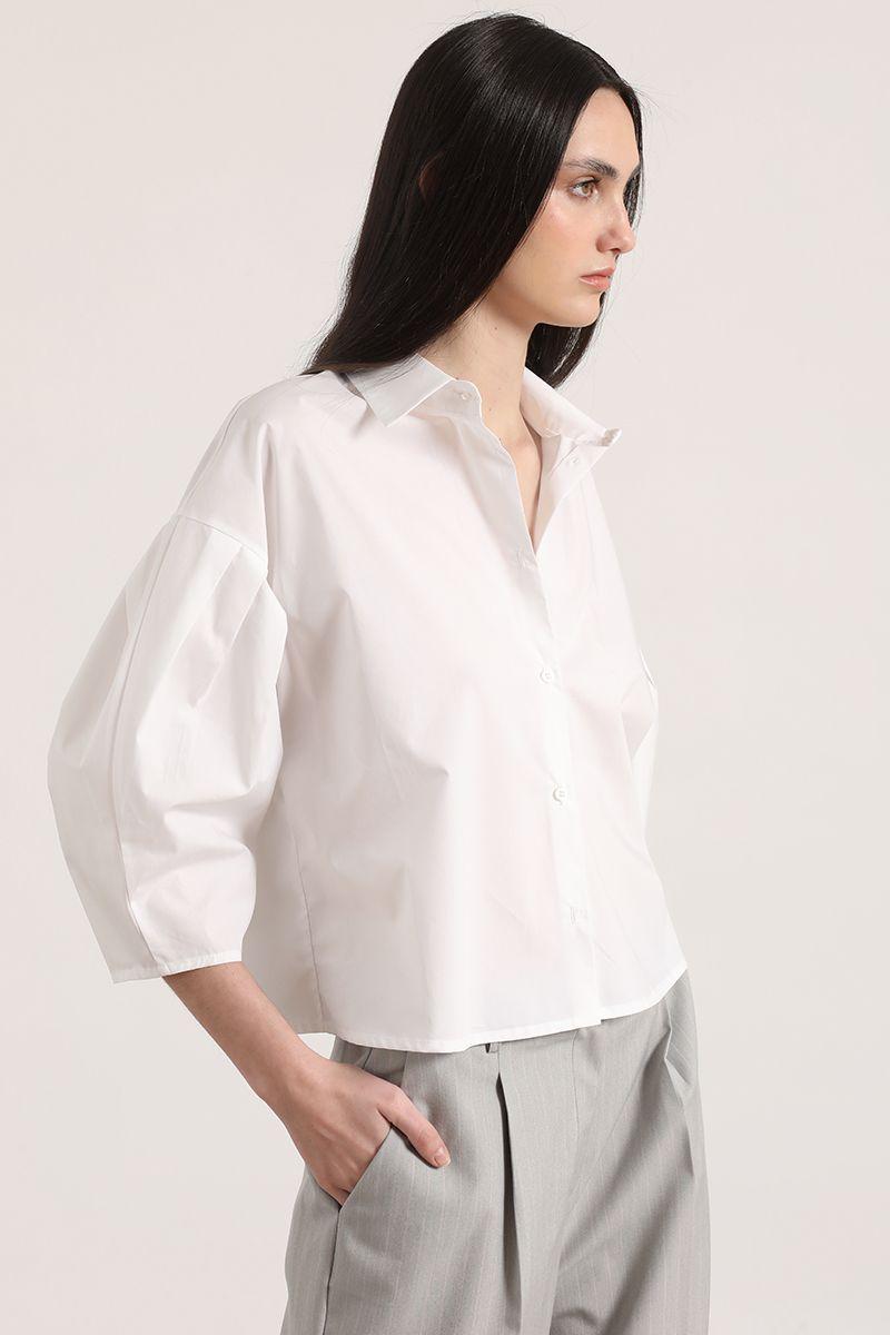 Blusa poplin Liola mujer blanco-2