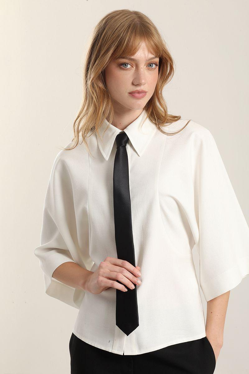 Blusa kimono fantasia, crudo Liola-2