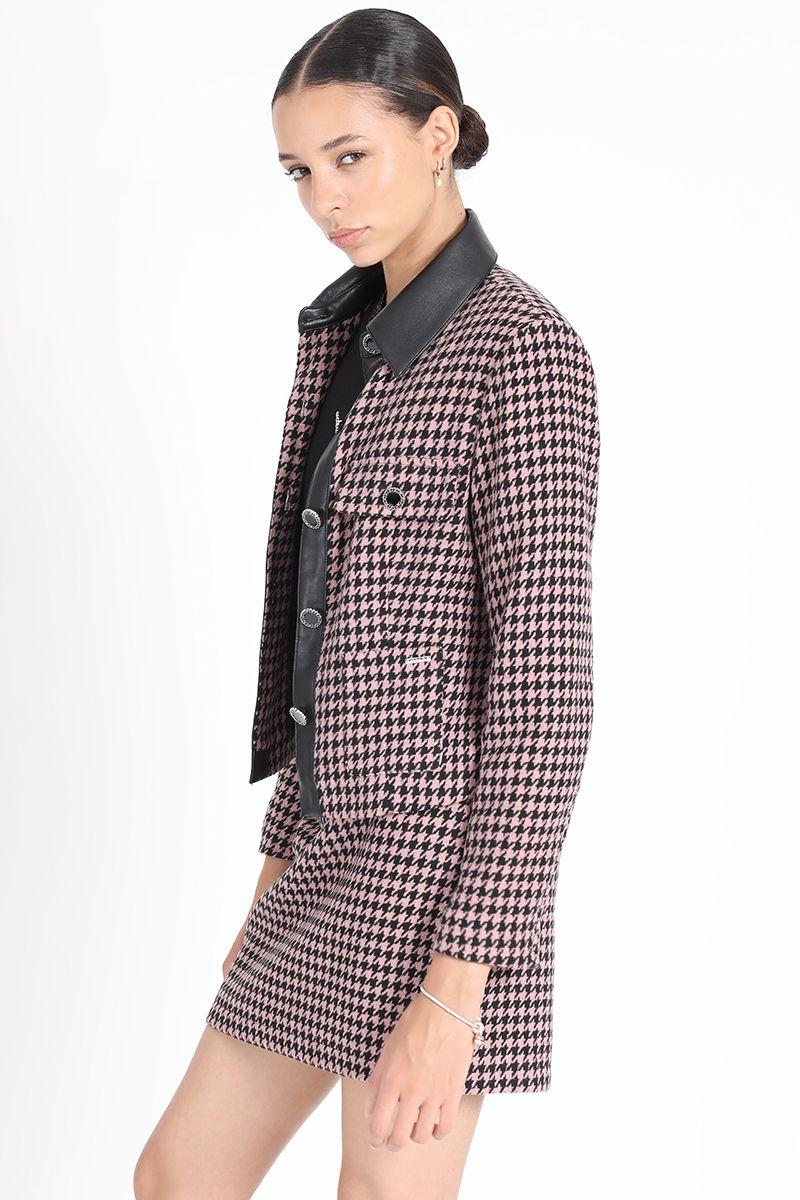 Chaqueta Cropped Boton Joya, Pied De Paule,Negro Liola-4