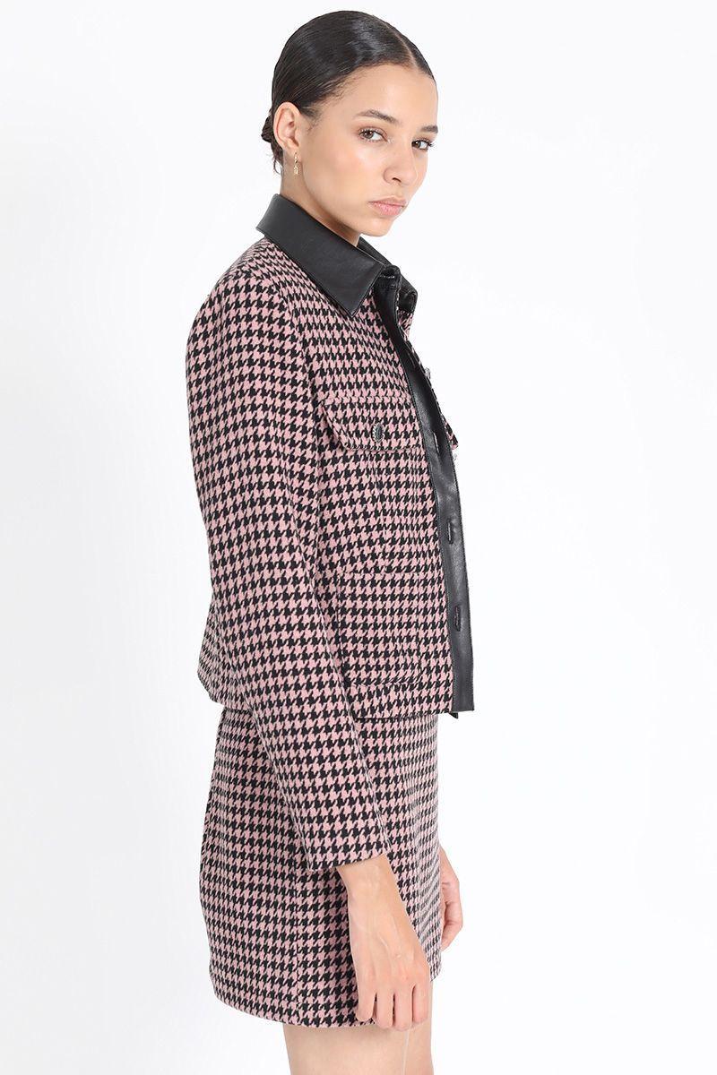 Chaqueta Cropped Boton Joya, Pied De Paule,Negro Liola-6